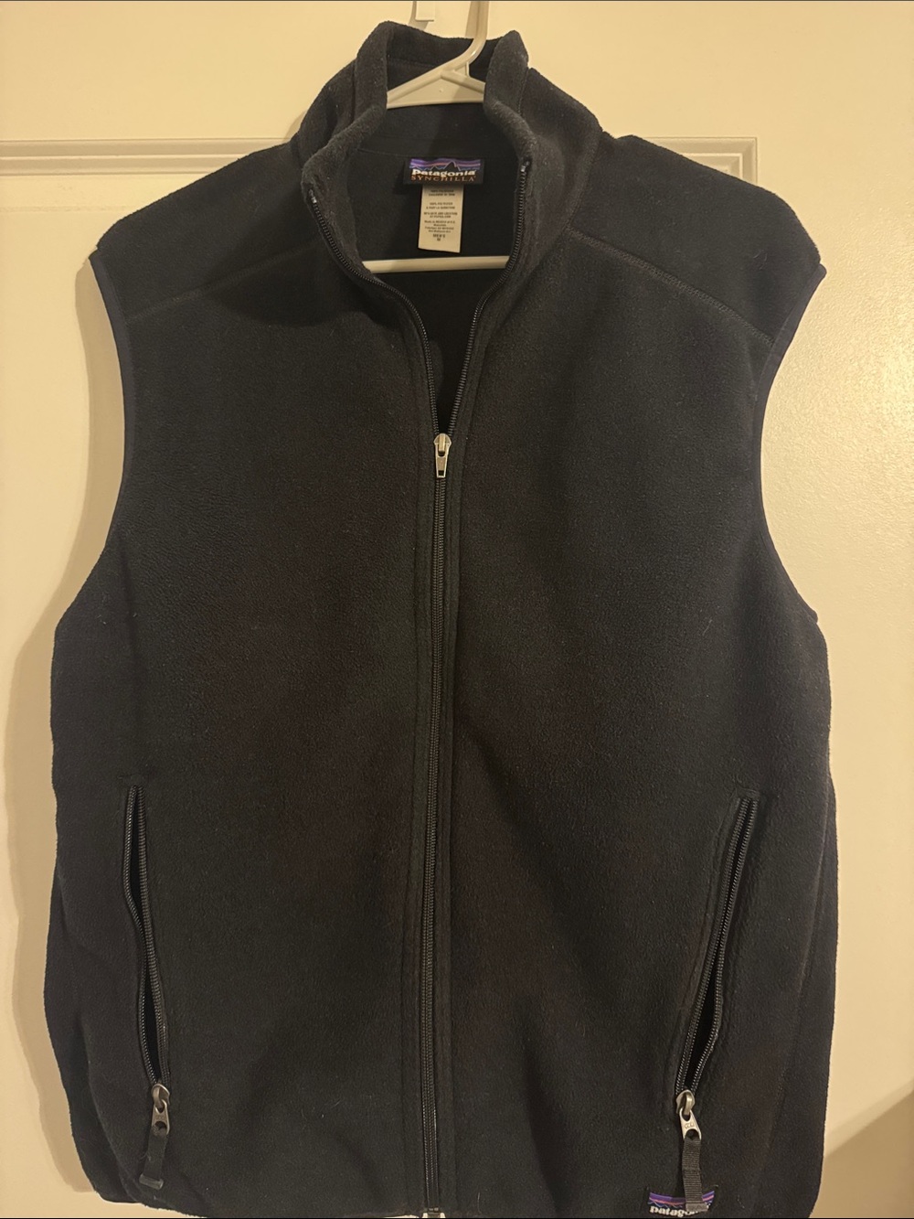 Patagonia Black Full-Zip Fleece Vest